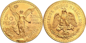 Meksykańskie 50 Peso – Złota moneta na 100. rocznicę uzyskania niepodległości przez Meksyk