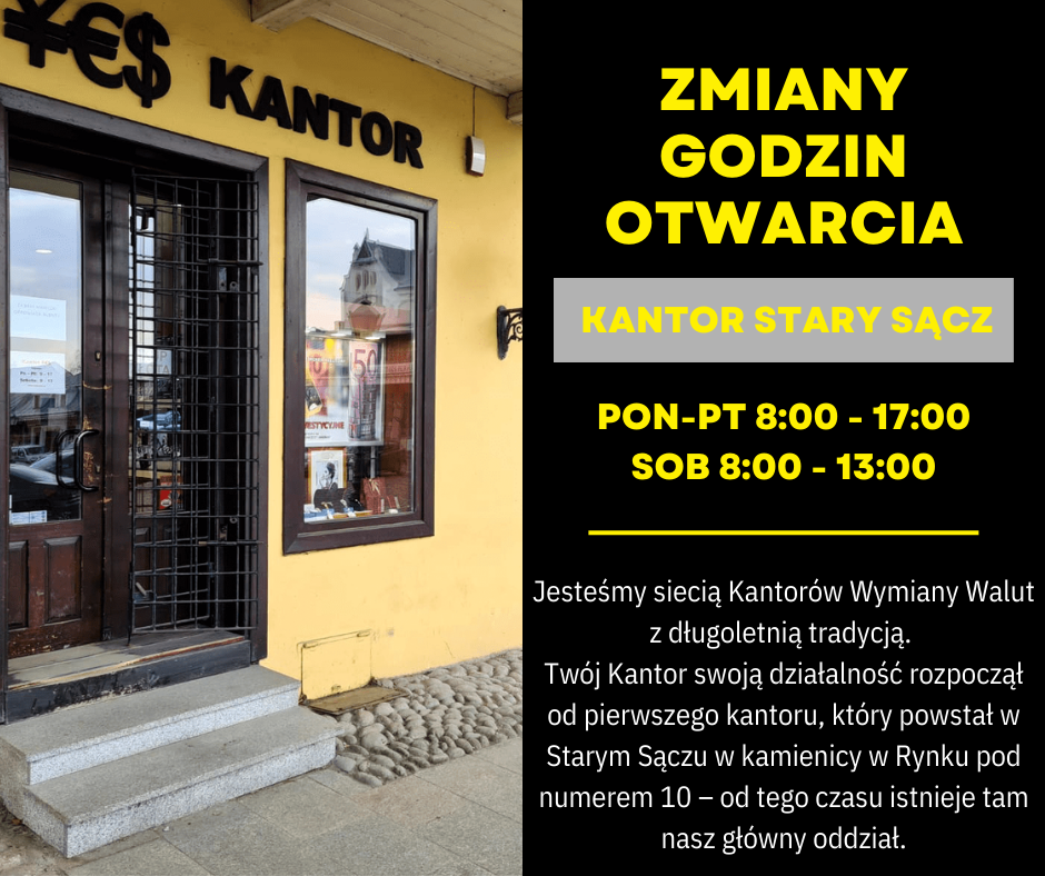 Read more about the article Zmieniamy się dla Was – Twój Kantor w Starym Sączu